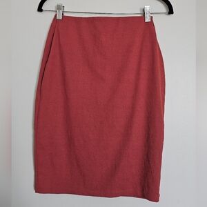 Resexxy Rust Red Brown Ribbed High Waist Bodycon Pencil Skirt Japan Onee Gyaru